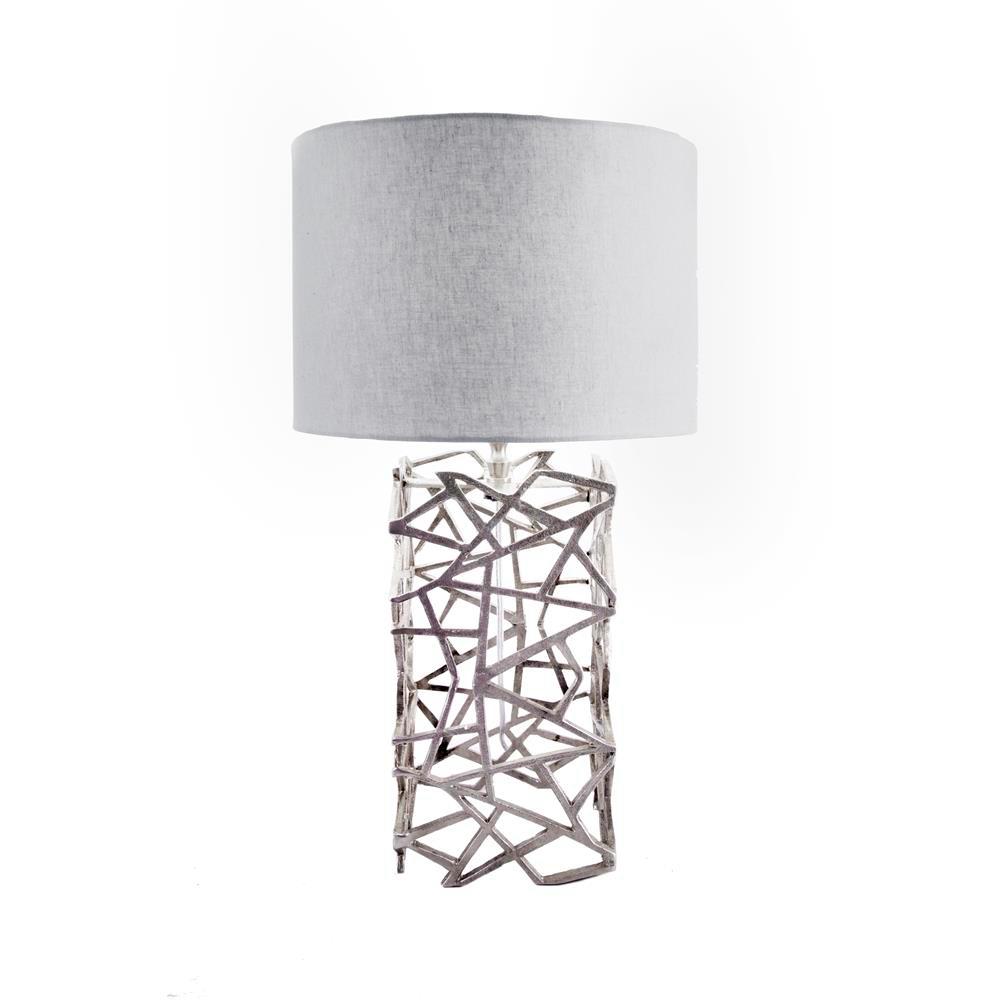 Lattice Mesh 25 In Silver Table Lamp Slt08aa The Home Depot Lattice Mesh 25 In Silver Table Lamp