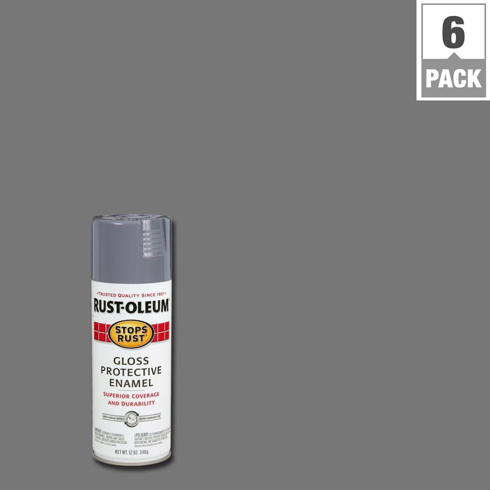 Smoke Gray Paint The Home Depot Protective Enamel Gloss Smoke Gray Spray Paint 6 Pack