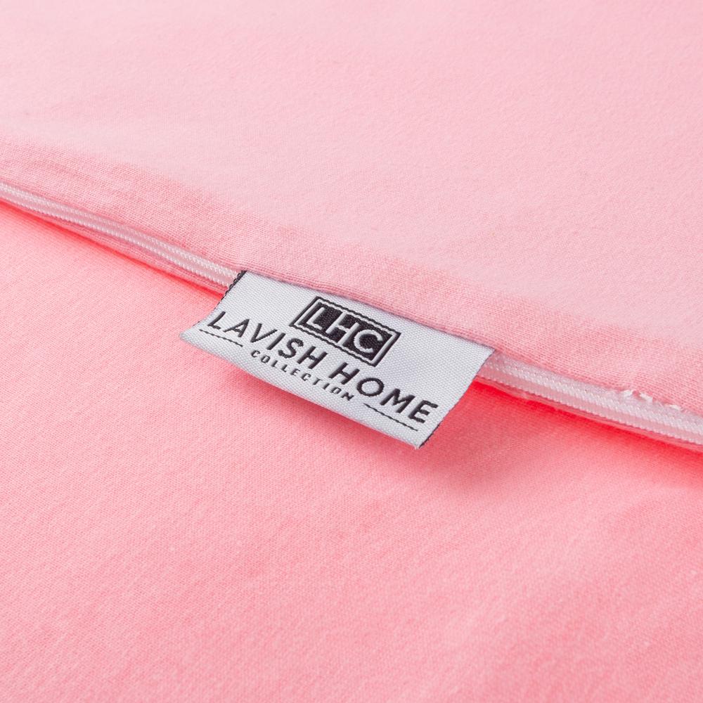 Lavish Home Pink U Shaped Full Body Cotton Jersey Pillowcase