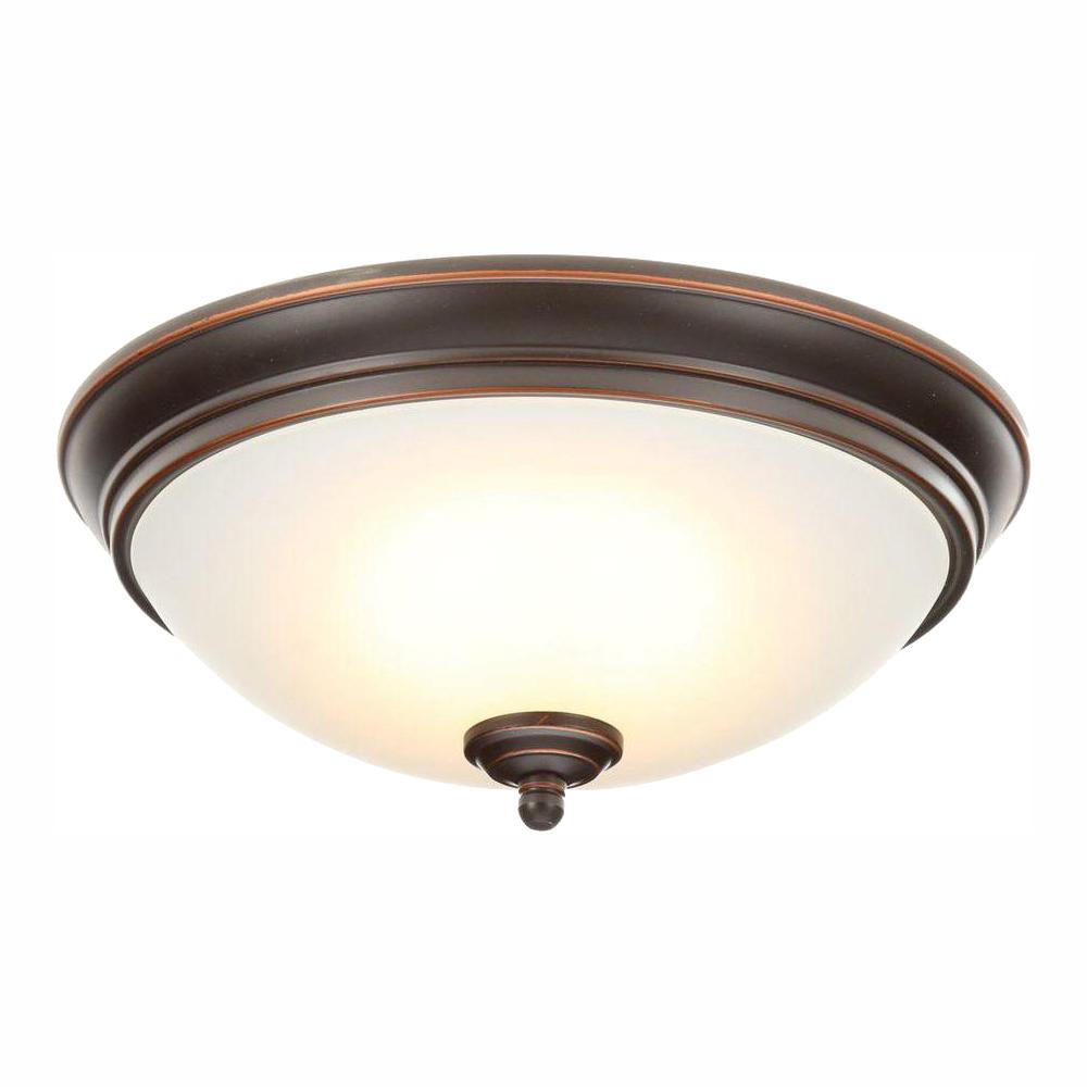 Commercial Electric 11 In 60 Watt Equivalent Oil Rubbed Bronze 60 Watt Equivalent Oil Rubbed Bronze