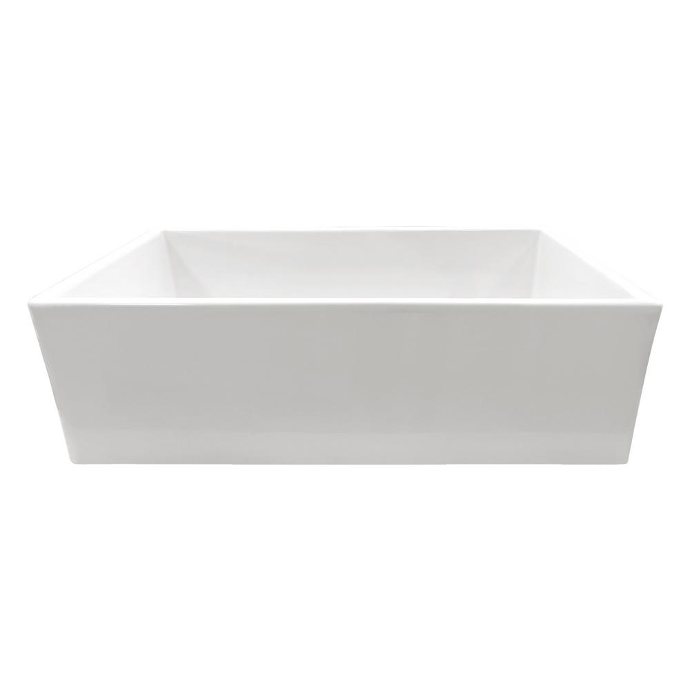 IPT Sink Company Farmhouse Apron Front Fireclay 33 in. Single Bowl Kitchen Sink in White was $549.0 now $359.0 (35.0% off)