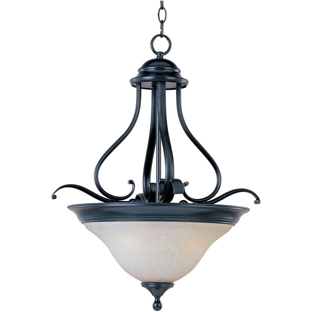 Maxim Lighting Linda 3Light Black Pendant11802ICBK The Home Depot