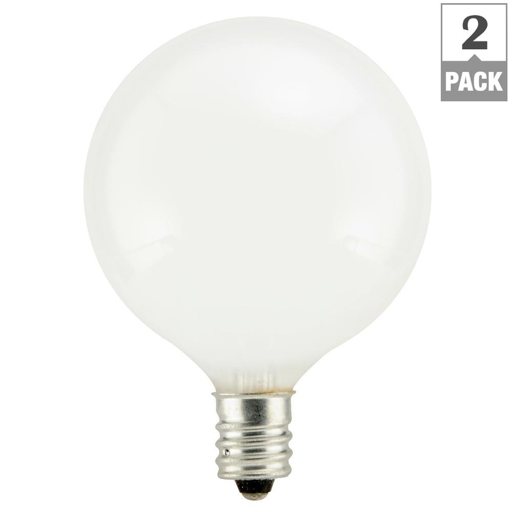 Sylvania 25-Watt Double Life G16.5 Incandescent Light Bulb (2-Pack ...