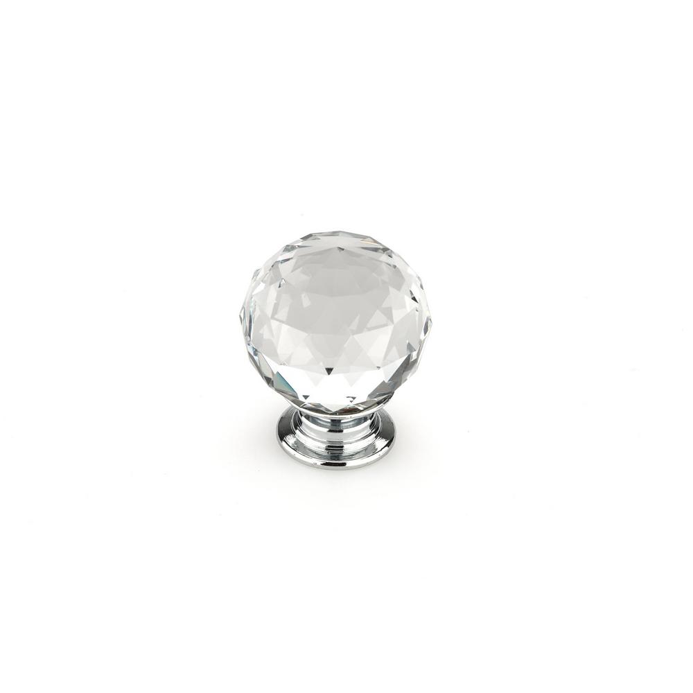glass - round - cabinet knobs - cabinet hardware - the home depot