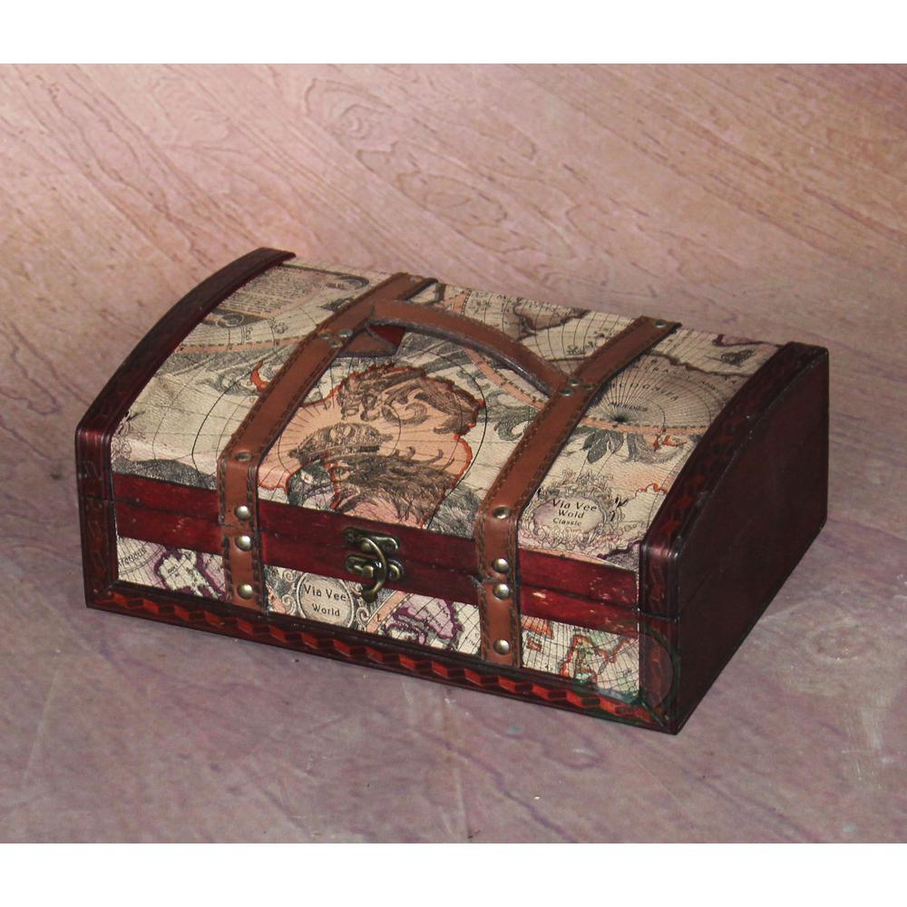 Old World Map Treasure Chest