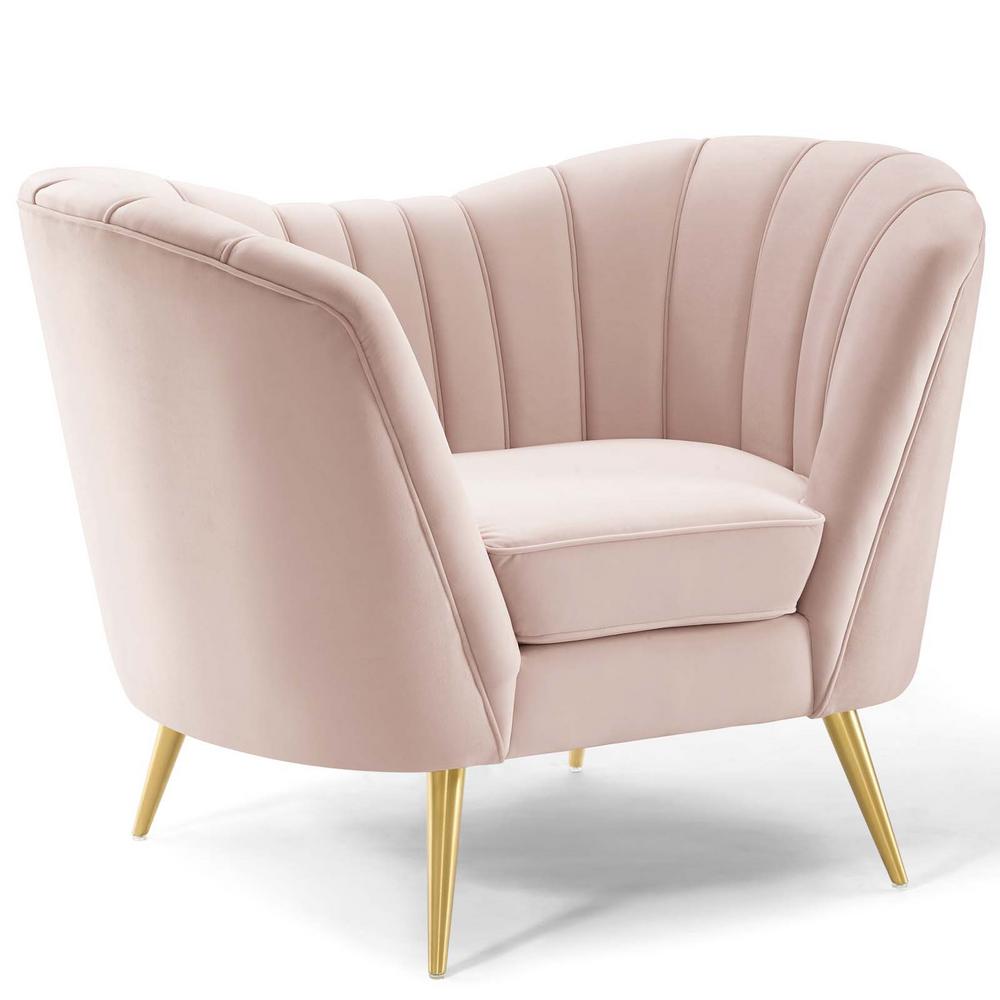 baby pink accent chair