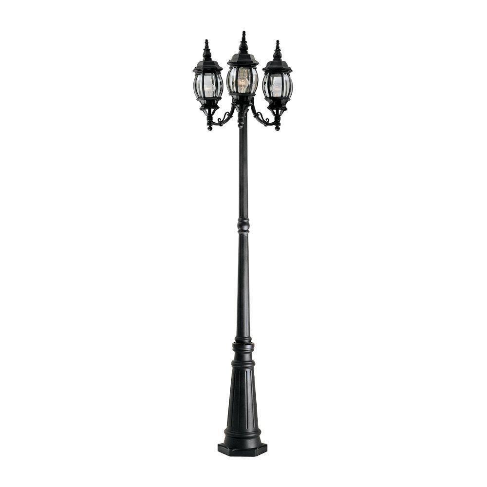 Designers Fountain Riviera 3-Light Black Outdoor ...