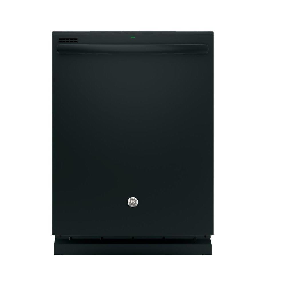 GE Top Control Dishwasher in Black with Steam PrewashGDT535PGJBB The