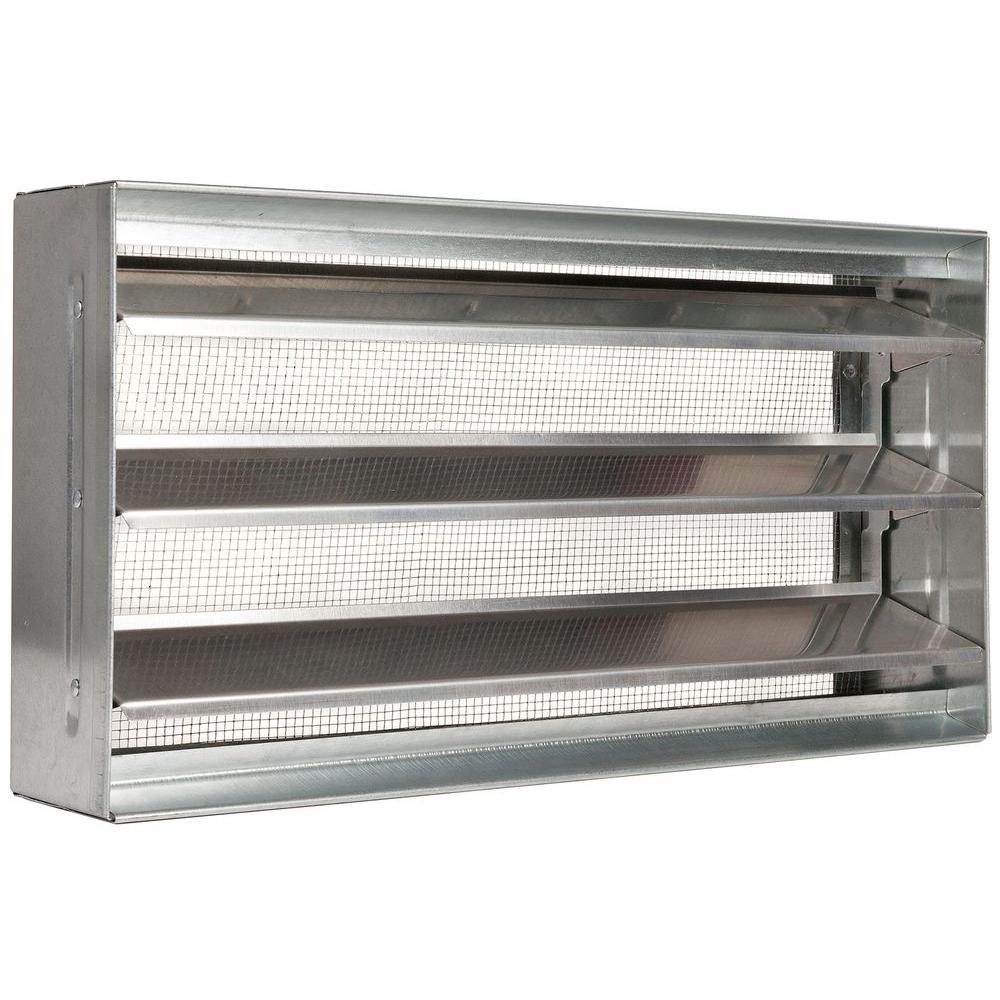 Master Flow Block Style 16 in. x 8 in. Aluminum Foundation Vent-BVSII