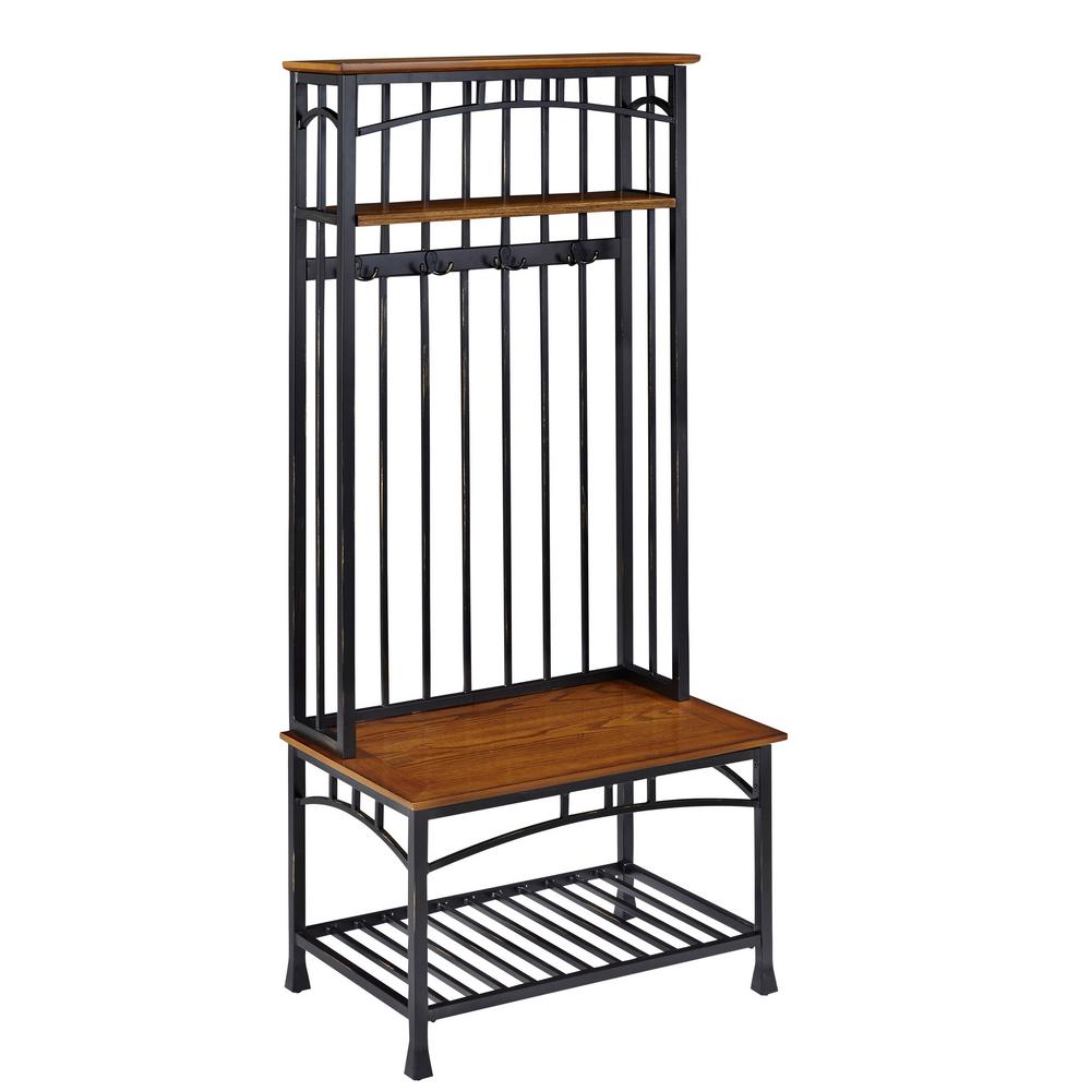 Home Styles Modern Craftsman Distressed Oak Hall Tree 5050 48 The Home Styles Modern Craftsman Distressed Oak Hall Tree
