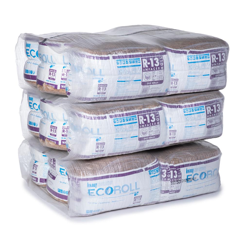 Knauf Insulation R 19 Ecoroll Kraft Faced Fiberglass Insulation Roll 15 In X 39 16 Ft 18