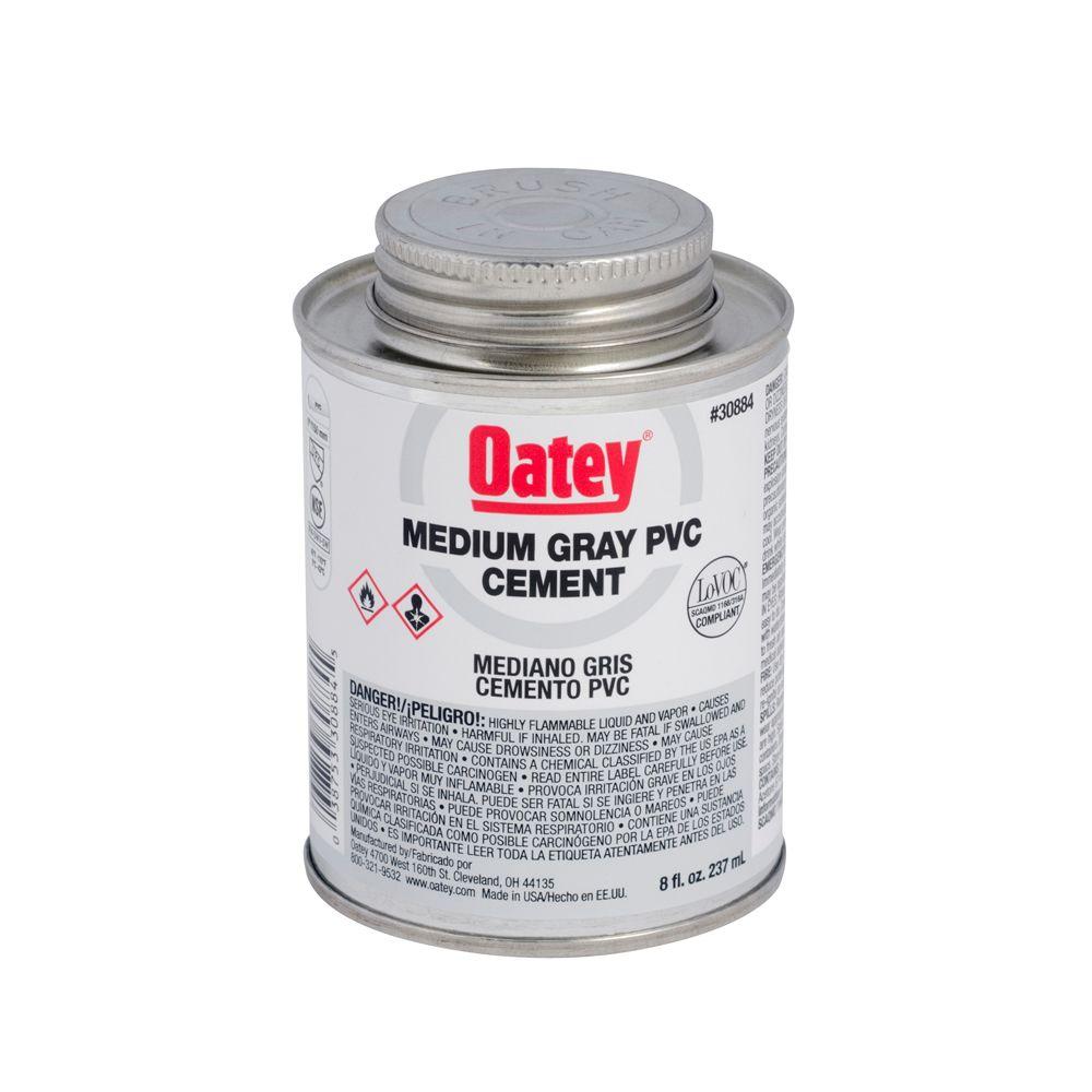 Oatey 8 oz. PVC Medium Gray Cement-308841 - The Home Depot