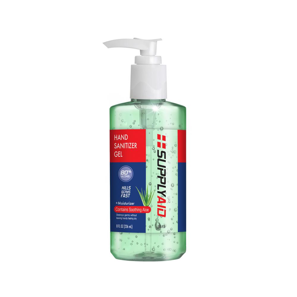 8 oz. 80 PlantBased Alcohol Hand Sanitizer Gel with Aloe