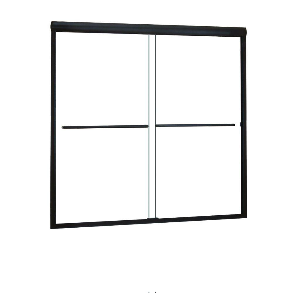 Foremost Cove 54 in. to 58 in. x 55 in. SemiFramed Sliding Bypass Tub/Shower Door in Oil Rubbed