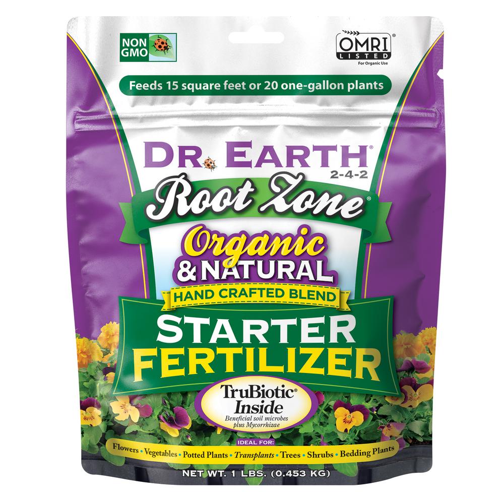 DR. EARTH 1 lb. 13 sq. ft. Organic Root Zone Starter Dry Fertilizer