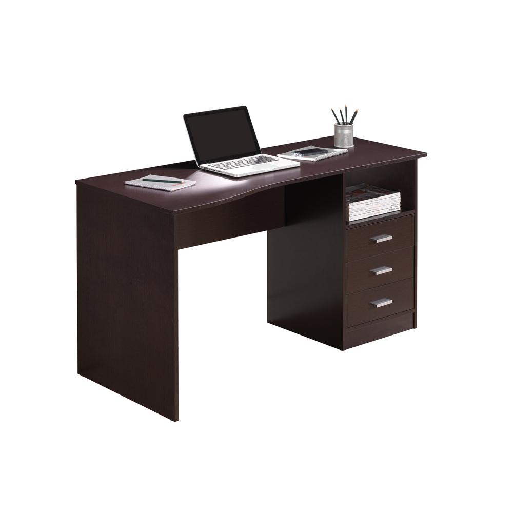 Techni Mobili Wenge Classic Computer Desk With Multiple Drawers Rta Techni Mobili Wenge Classic Computer Desk With Multiple Drawers