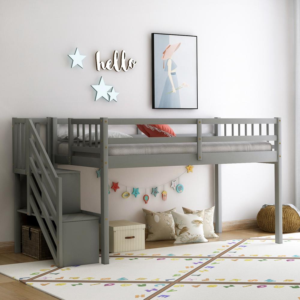 Bunk Beds With Storage Stairs Off 64, Twin Bunk Beds With Storage