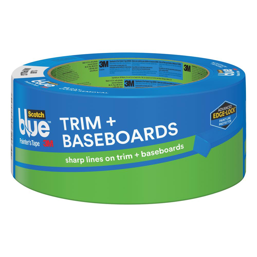 3m Scotchblue 1 88 In X 60 Yds Trim And Baseboards Painter S Tape Trim And Baseboards Painter S Tape With Edge Lock