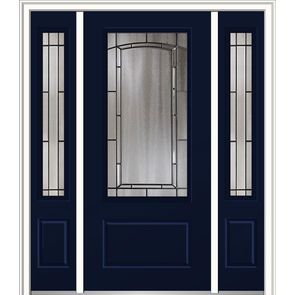 MMI Door 60 In. X 80 In. Solstice Left-Hand Inswing 3/4-Lite Decorative ...