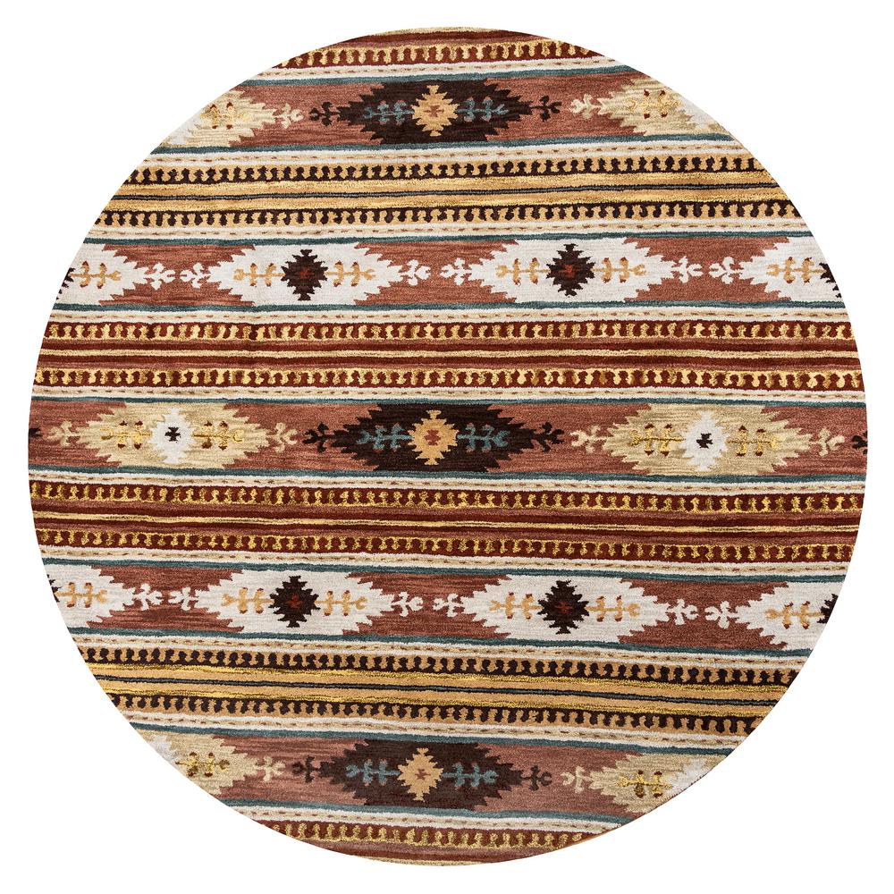 Rizzy Home Southwest Brown 8 Ft X Round Area Rug Rizzy Home Southwest Brown 8 Ft X Round Area Rug