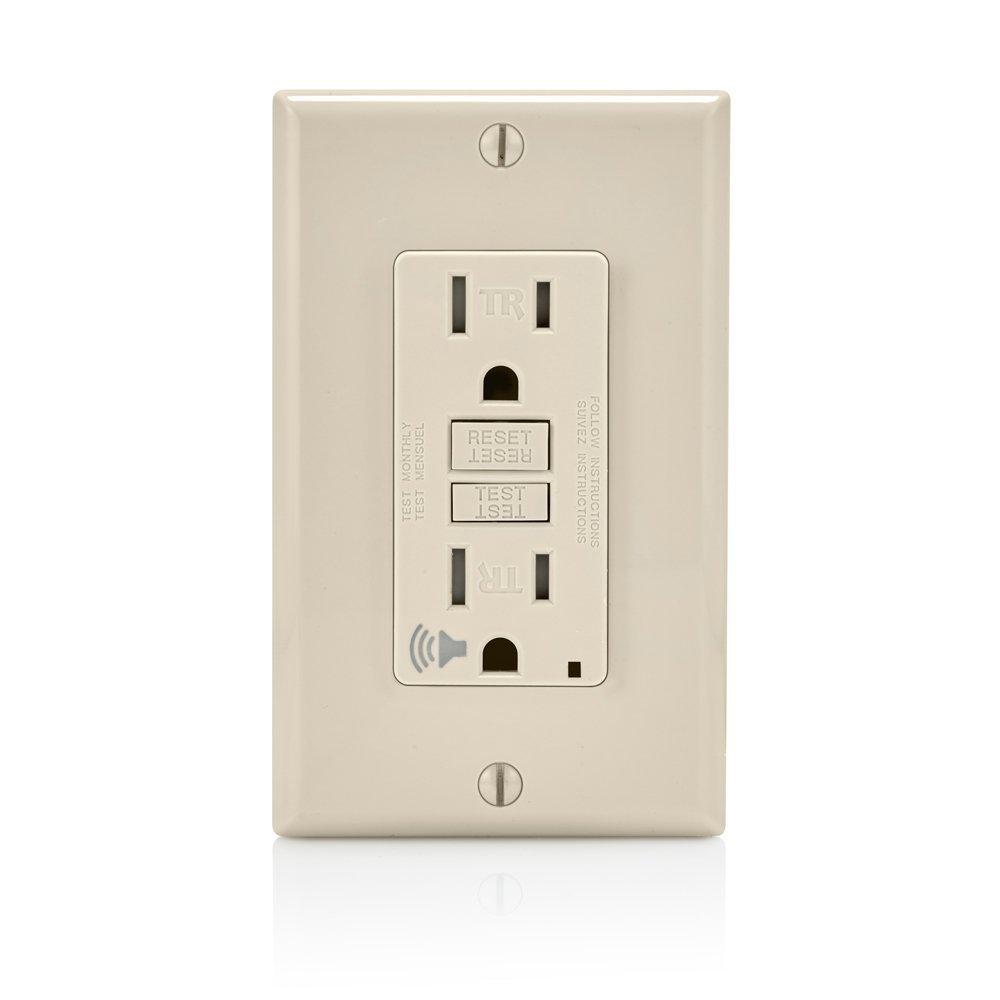 Leviton 15 Amp SmartlockPro Tamper Resistant GFCI Outlet With Audible ...