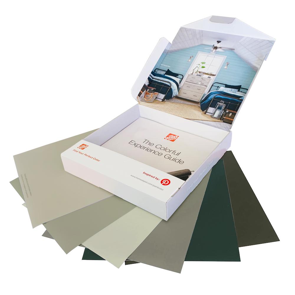 The Home Depot GREENS 12x12 PEEL & STICK PAINT SAMPLE KIT