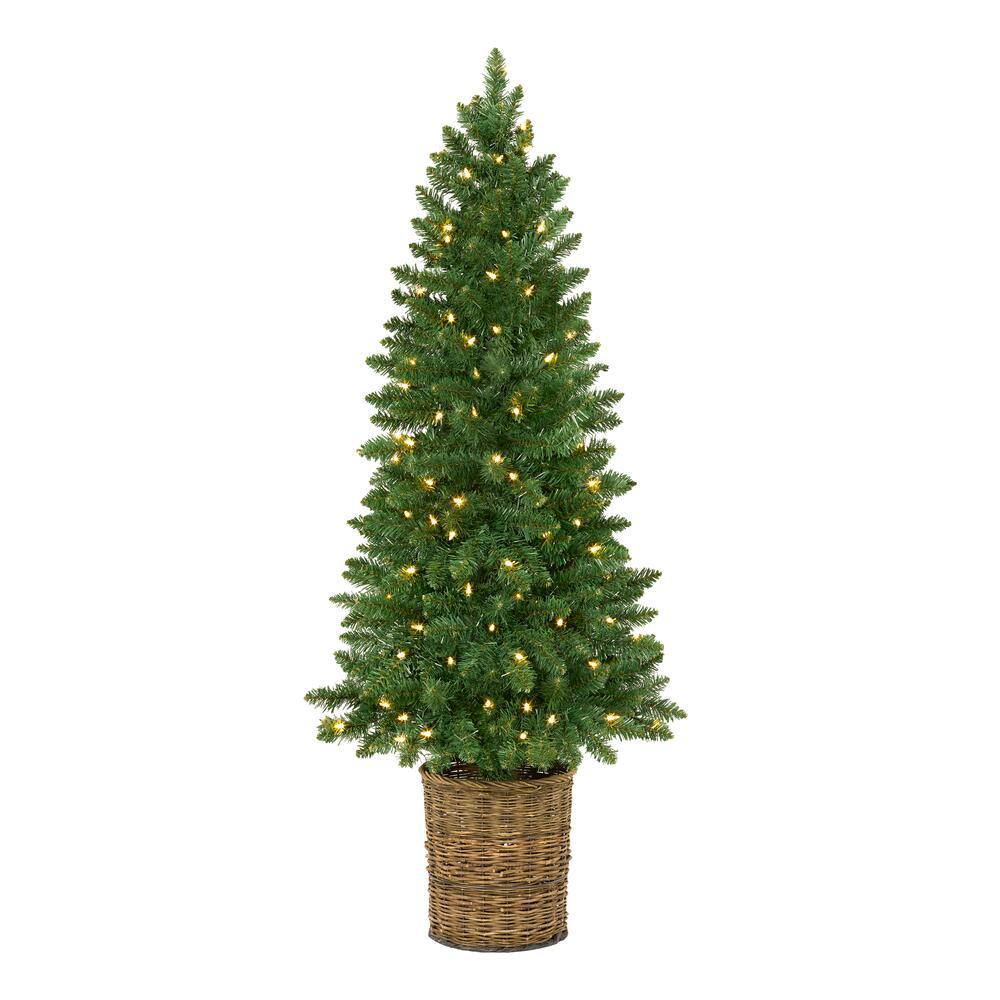 Slim PreLit Christmas Trees Artificial Christmas Trees The Home