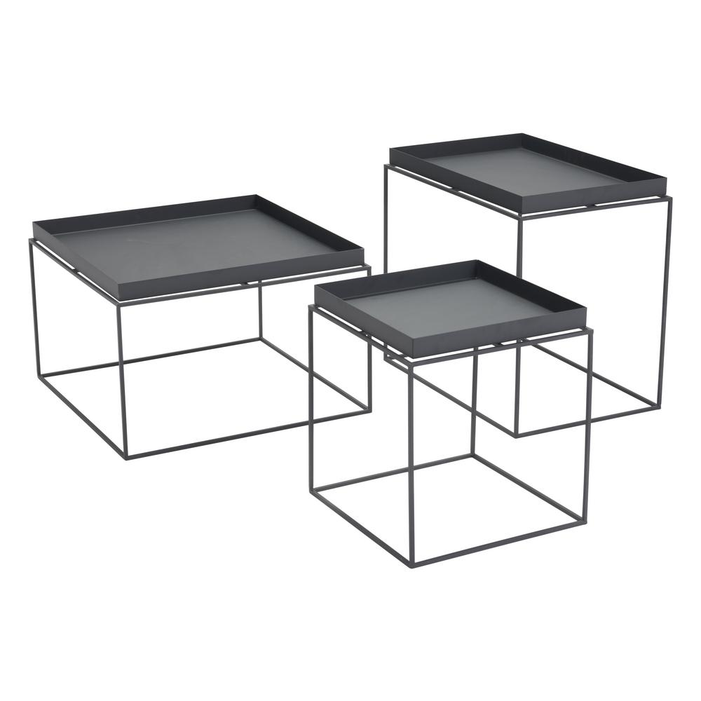 Zuo Gaia Black Metal Outdoor Side Table