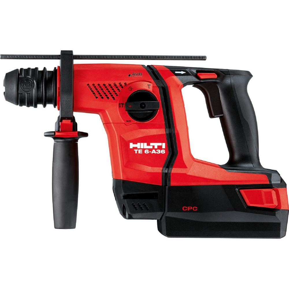 Hilti 36-Voltt Lithium-Ion 1/2 in. SDS Plus Cordless Rotary Hammer TE 6 ...