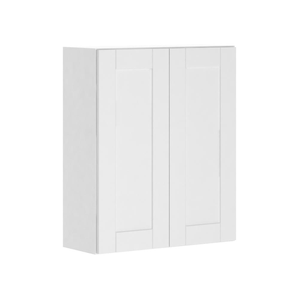 Hampton Bay Princeton Shaker Assembled 30x36x12 in. Wall in Warm WhiteW3036PWW The
