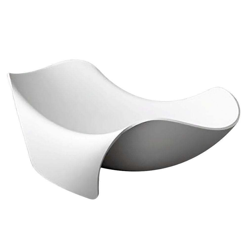 ANZZI Kerife 6.5 ft. Stone Resin Freestanding Flatbottom Bathtub in Matte White For Sale