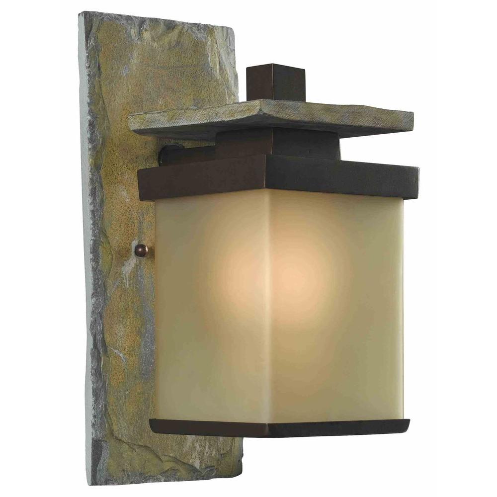 Home Decorators Collection Quarry 1-Light Bronze and 