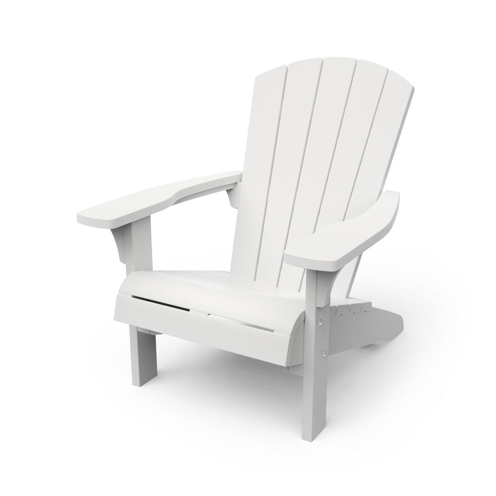 Keter Troy White Resin Adirondack Chair 246668 - The Home 