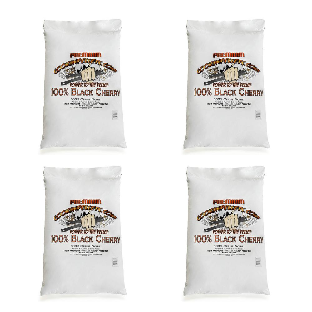 Unbranded 40 lbs. Bags Black Cherry Smoker Hardwood Wood Pellets, (4