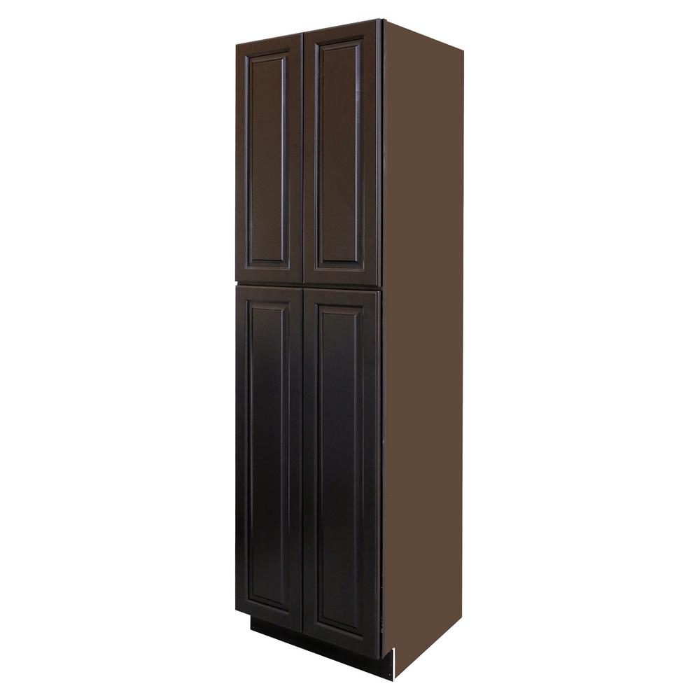 Lifeart Cabinetry La Newport Assembled 30x90x24 In 4 Door Wall