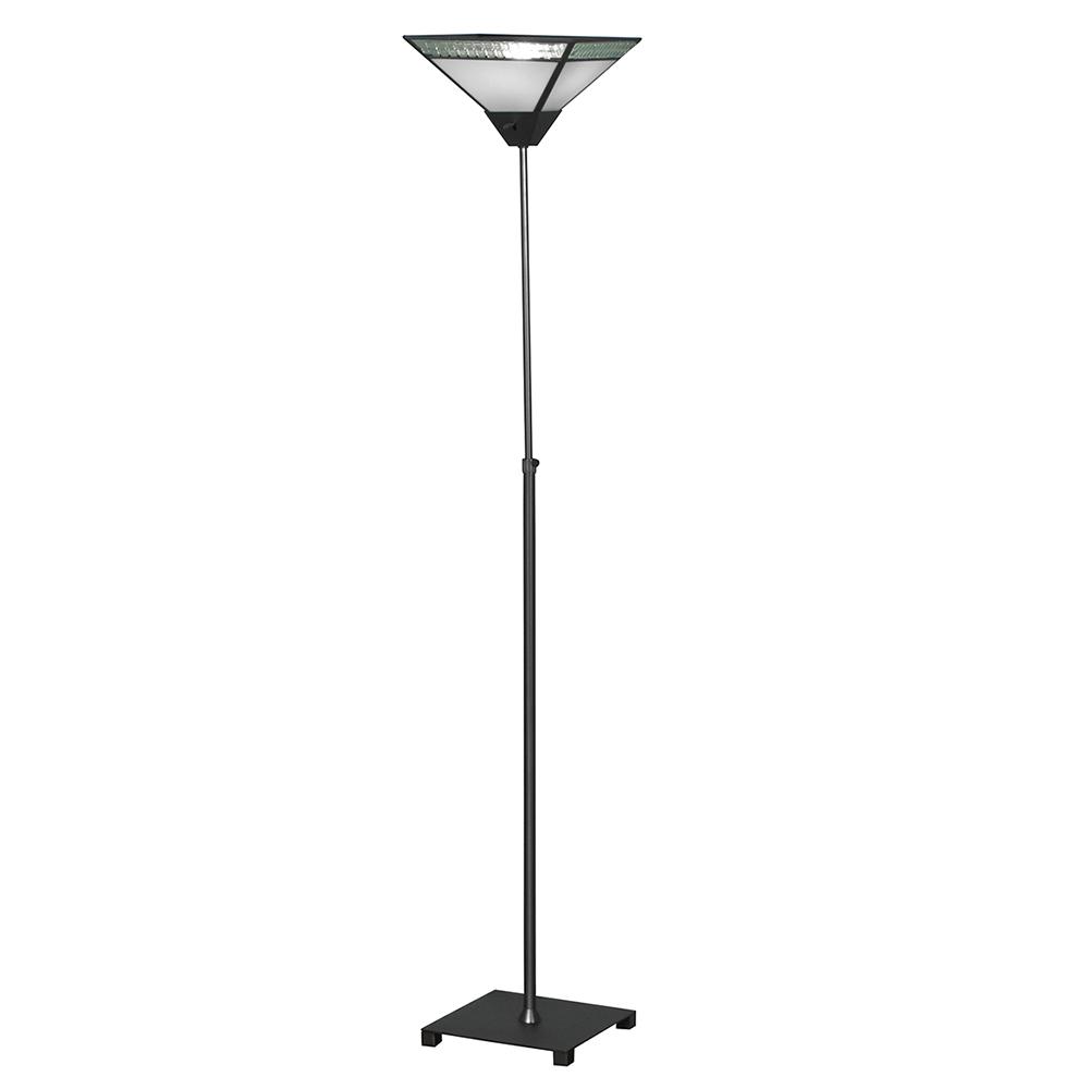 Springdale Lighting Albion 65 5 In Satin Nickel Floor Lamp With Springdale Lighting Albion 65 5 In Satin Nickel Floor Lamp With Hand Blown Art Glass Shade