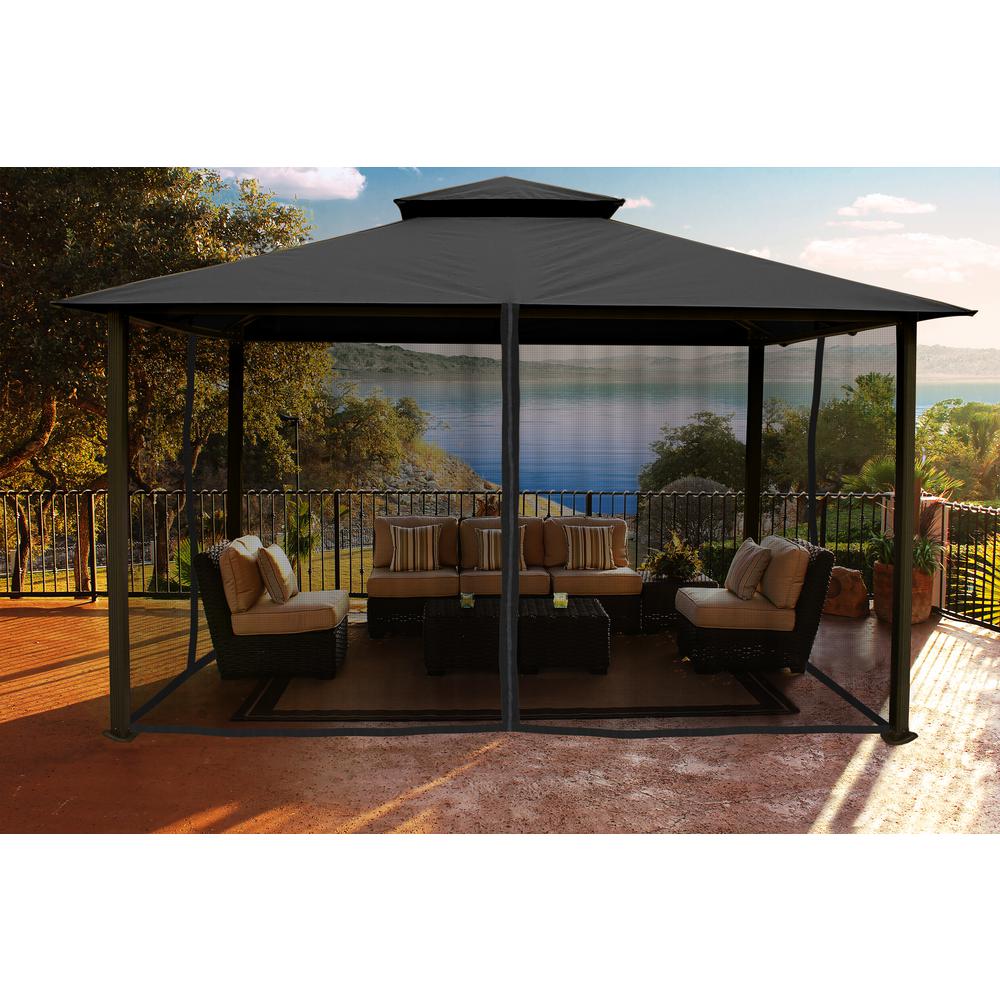 Paragon Outdoor Paragon 11 Ft X 14 Ft Gazebo With Grey Top And