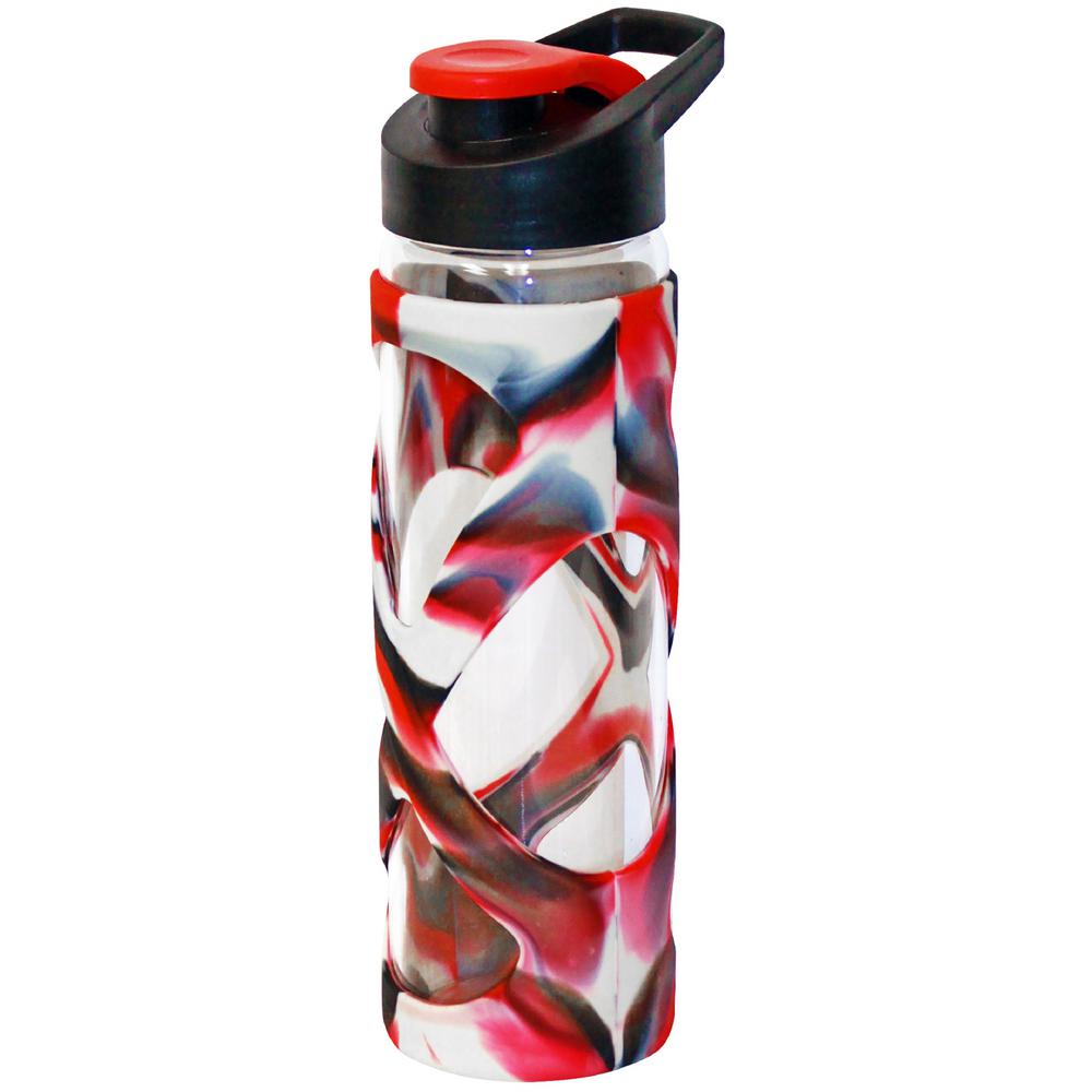Green Canteen 19 oz. Red and Black Borosilicate Glass Hydration Bottle with... by Green Canteen