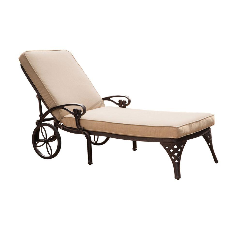 Hampton Bay Fenton Adjustable Patio Chaise Lounge with Peacock and Java