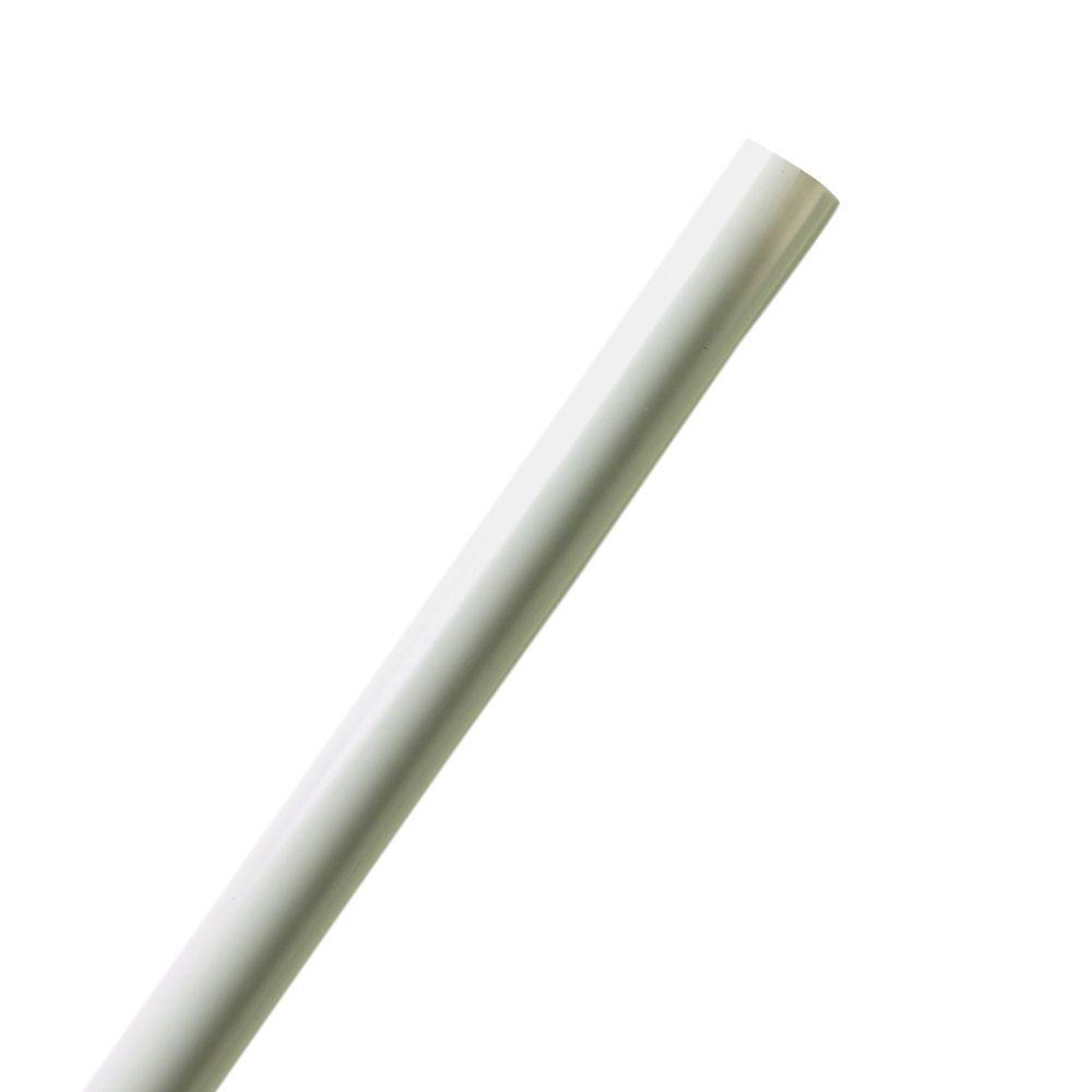 Pvc Shower Curtain Rods Accessories The Home Depot Pvc Tension Shower Rod Cover In White