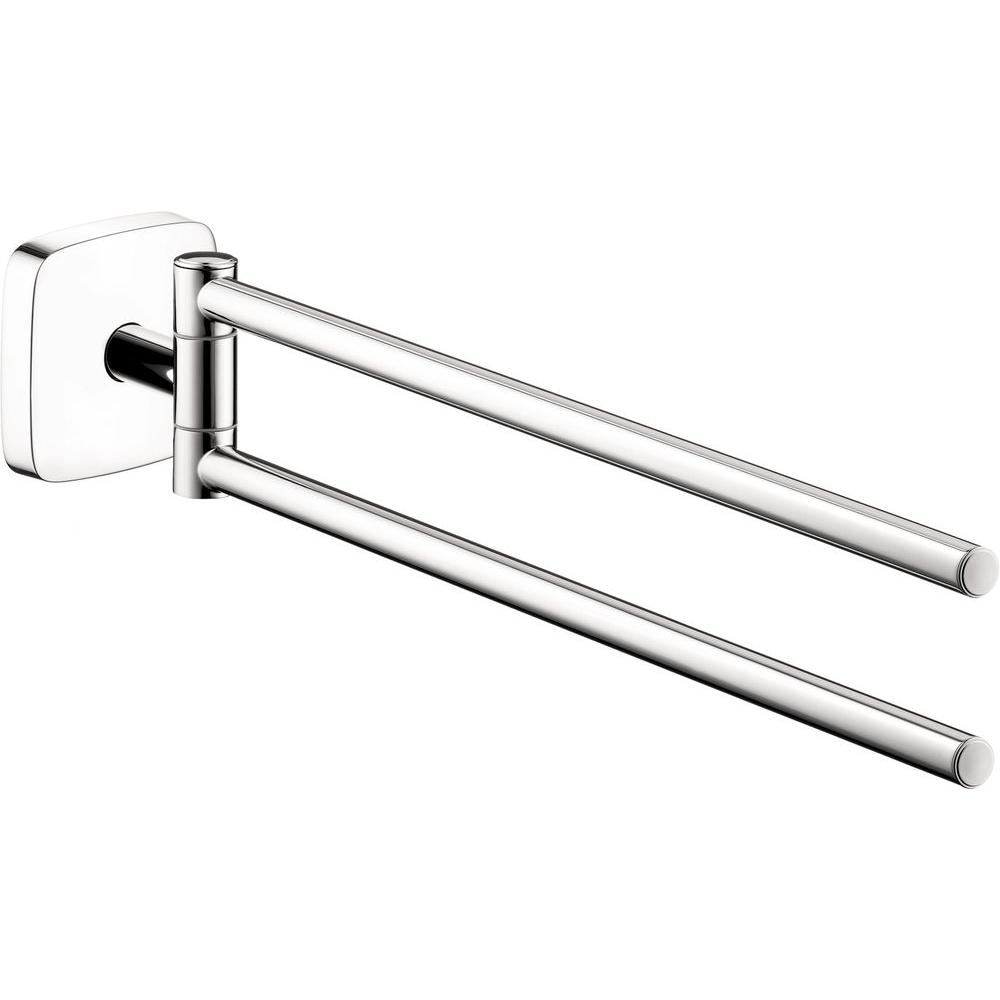 Hansgrohe PuraVida 15 In Twin Towel Bar In Chrome 41512000 The Home   Chrome Hansgrohe Towel Bars 41512000 64 1000 