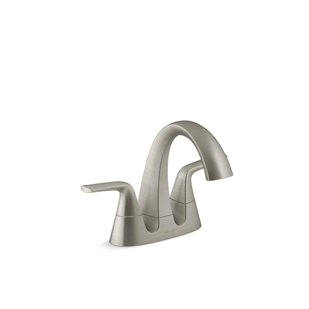 Nickel - Pick Up Today - KOHLER - Centerset Bathroom Faucets - Bathroom