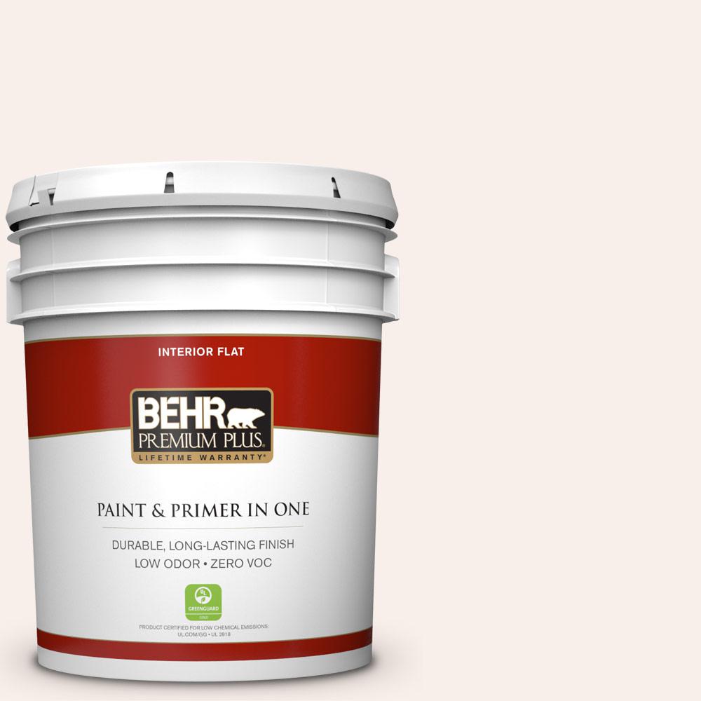 BEHR Premium Plus 5 Gal. #W-B-100 Billowy Clouds Flat Zero VOC Interior ...