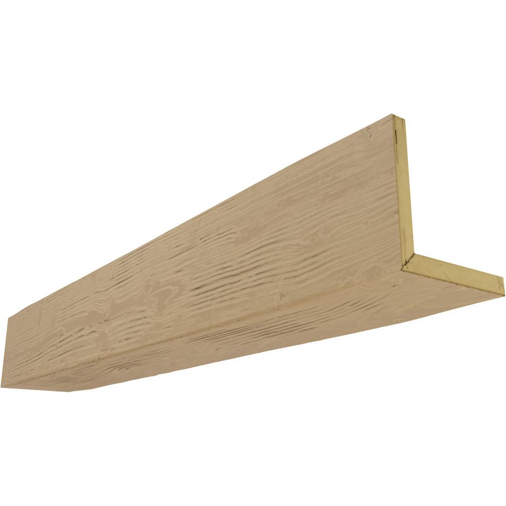 Ekena Millwork 6 in. x 10 in. x 16 ft. 2Sided (LBeam) Sandblasted Natural Pine Faux Wood Beam