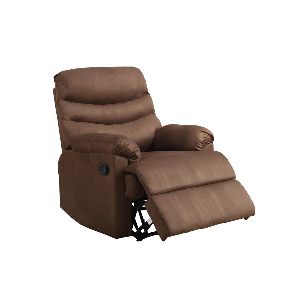 Chairs Living Room Furniture The Home Depot Chocolate Microfiber Recliner