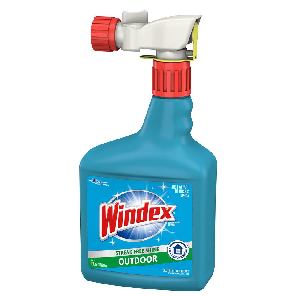 windex outdoor cleaner window hose glass attachment patio windows clean bottle oz fl depot without sprayer cleaners cleaning sun