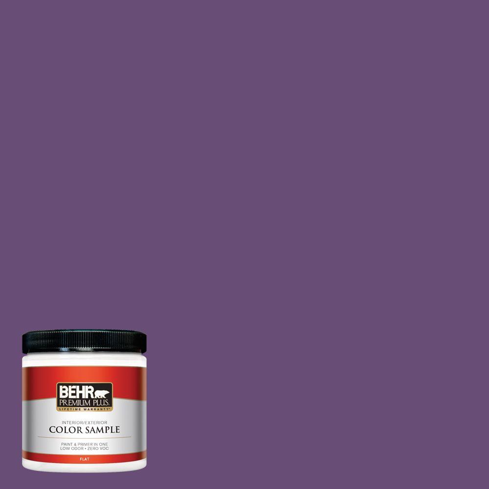Behr Premium Plus 8 Oz 660b 7 Exotic Purple Flat Interior Exterior 660b 7 Exotic Purple Flat Interior Exterior Paint And Primer In One Sample