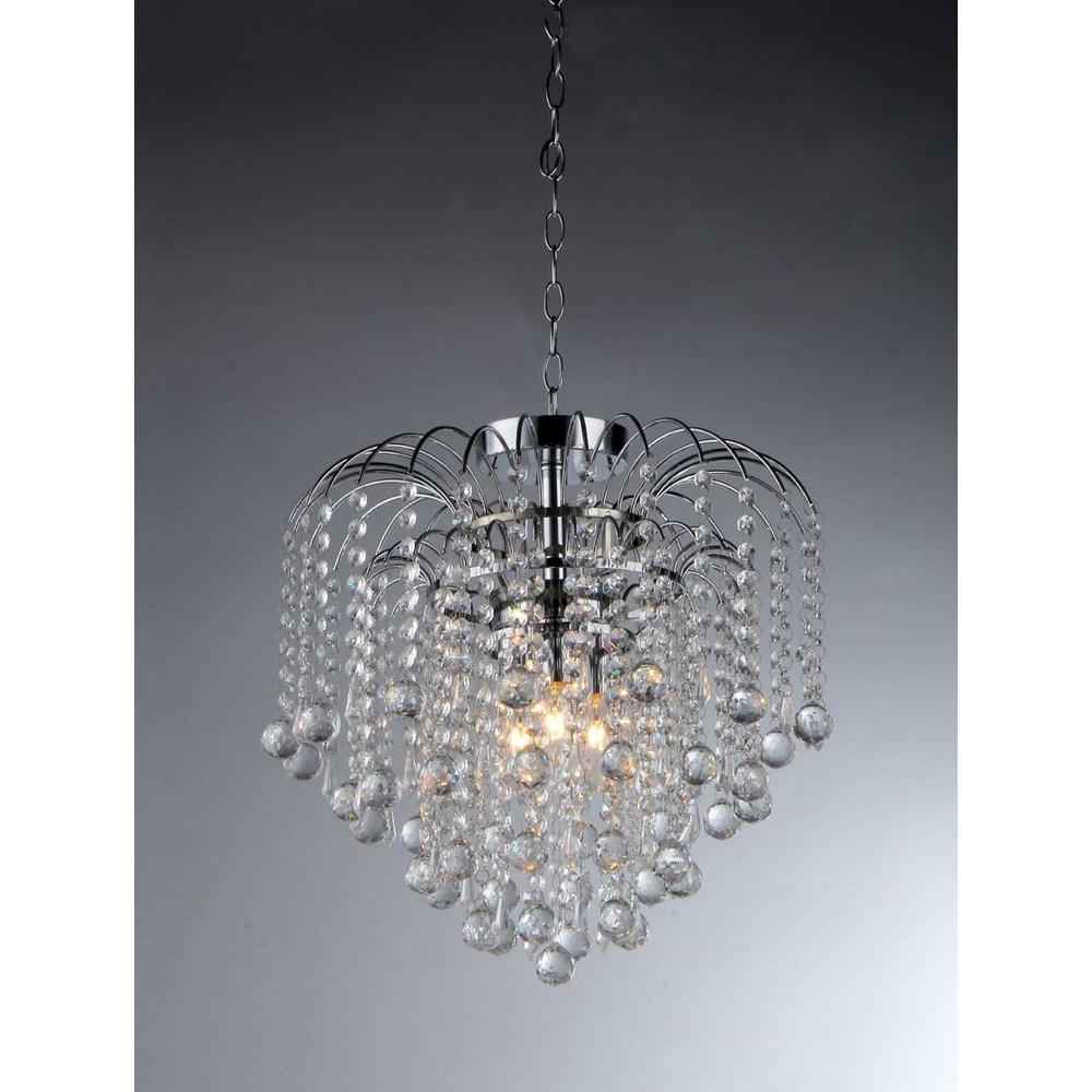 Warehouse of Tiffany Candace 4-Light Crystal Chrome Chandelier-RL4577