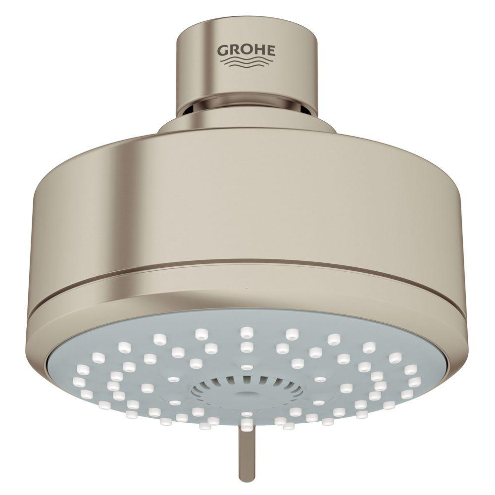 GROHE New Tempesta Cosmopolitan 100 4Spray 4 in. Showerhead in Brushed Nickel InfinityFinish