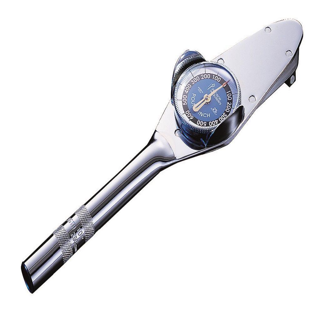 Precision 3/8 in Drive Dial Type Torque Wrench with Memory Pointer